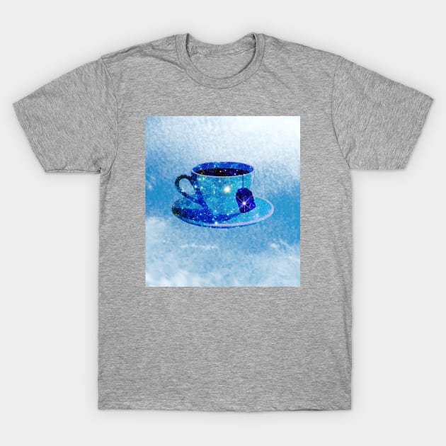 Stars in my tea - blue (bg) T-Shirt by helengarvey